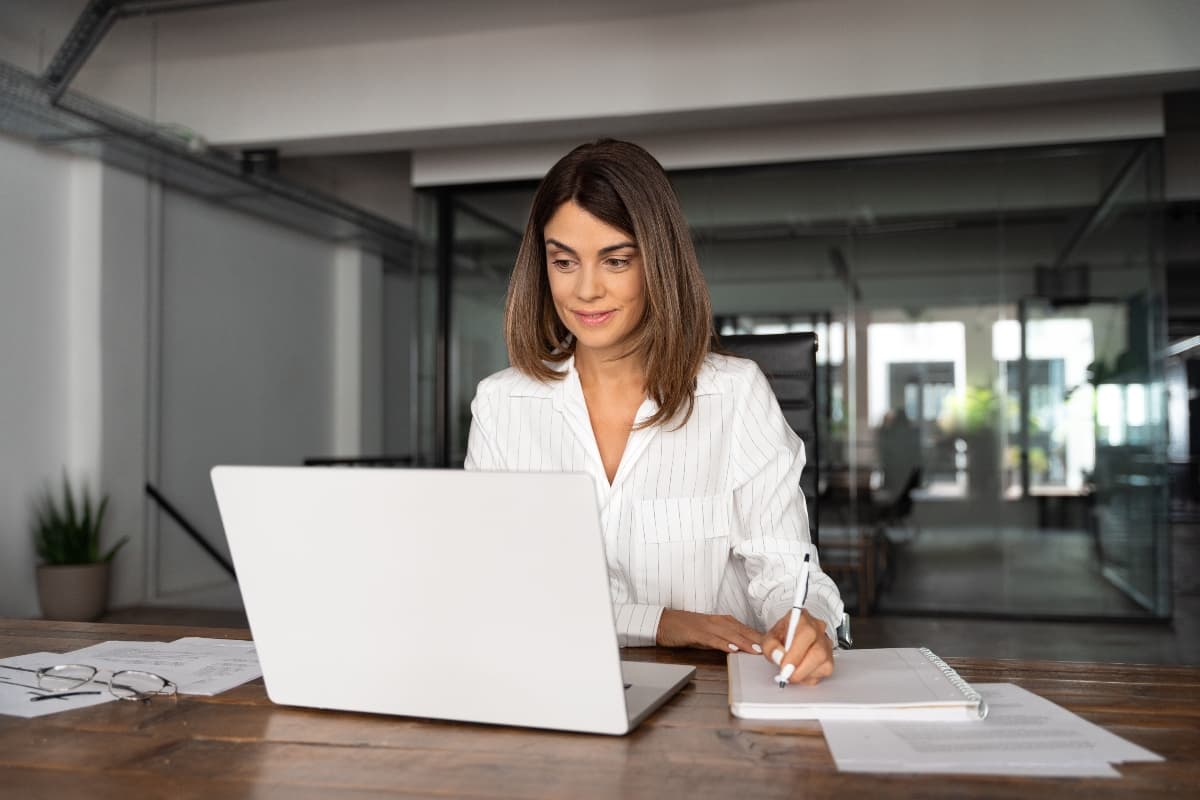 Employee working at computer