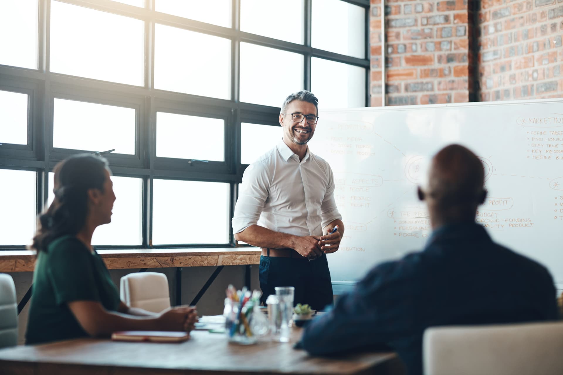 Person giving presentation